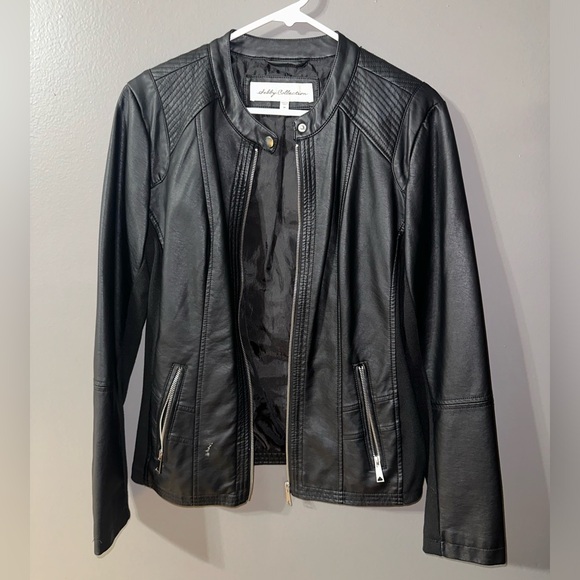 Woman’s Black Faux Leather Jacket - Picture 3 of 9